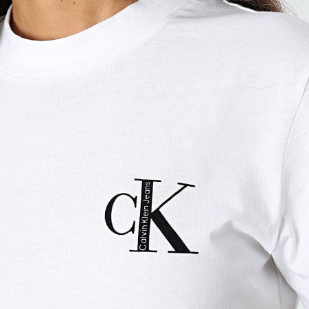 Calvin Klein - Tee Shirt Slim Femme 0478 Blanc