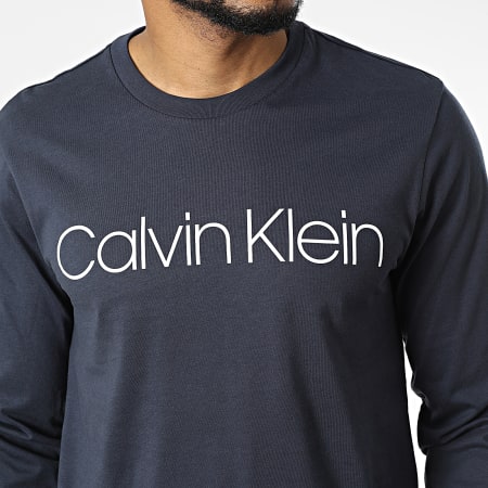 Calvin Klein - Tee Shirt Manches Longues 4690 Bleu Marine