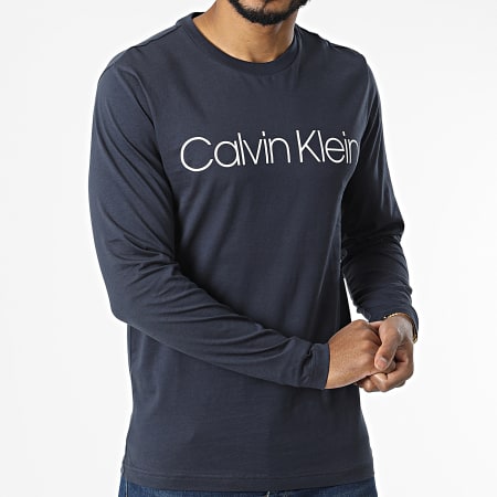 Calvin Klein - Tee Shirt Manches Longues 4690 Bleu Marine