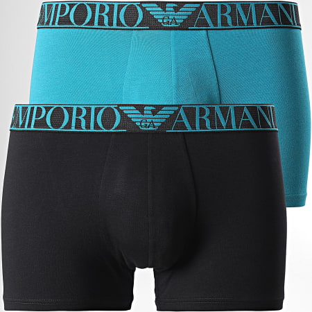 Emporio Armani - Lote de 2 calzoncillos Endurance 111769 2F720 Negro Azul