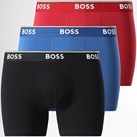 BOSS - Set De 3 Boxers 50475282 Azul Rojo Negro