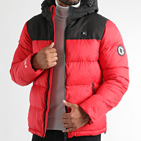 Comme Des Loups - Megeve Premium Rojo Negro Abrigo con capucha
