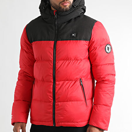 Comme Des Loups - Megeve Premium Rojo Negro Abrigo con capucha