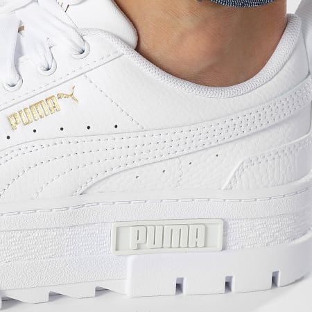 Puma - Sneakers donna Mayze Leather 384527 Puma White Puma Team Gold