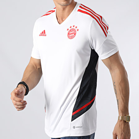 Adidas Sportswear - Maillot De Foot A Bandes FC Bayern HB0621 Blanc