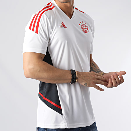 Adidas Sportswear - Maillot De Foot A Bandes FC Bayern HB0621 Blanc