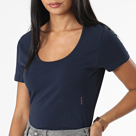 HUGO - Lote De 2 Camisetas De Mujer 50480161 Negro Azul Marino