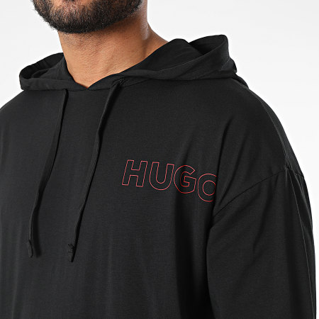 HUGO - Tee Shirt Capuche Manches Longues Unite 50478917 Noir