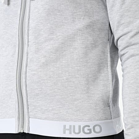 HUGO - Sporty Logo Hooded Zip Top 50480568 Negro