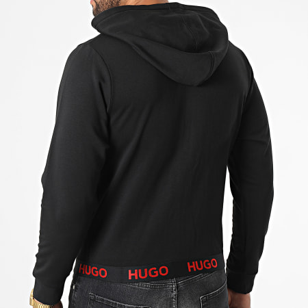 HUGO - Sweat Zippé Capuche Sporty Logo 50480568 Noir