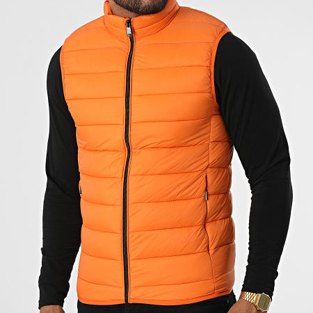 Doudoune orange sans best sale manche