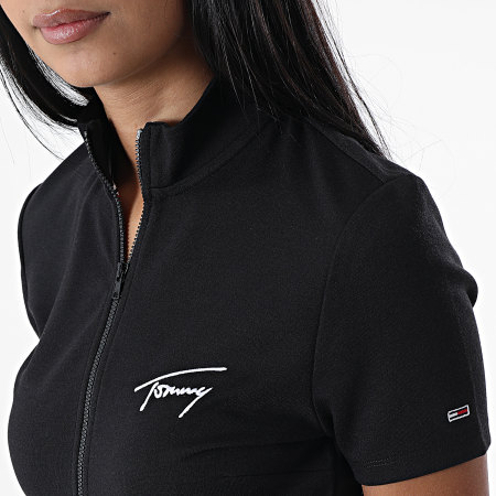 Tommy Jeans - Vestido con cremallera para mujer Signature 3595 Negro