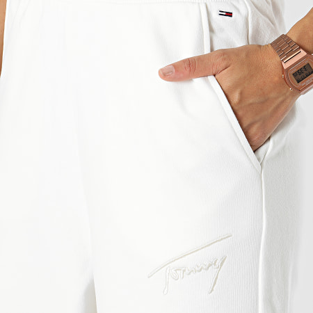 Tommy Jeans - Pantalon Jogging Femme Signature 3821 Blanc