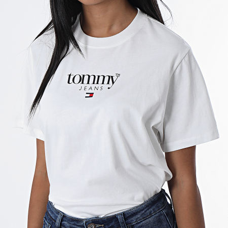Tommy Jeans - Maglietta Classic Essential Logo Donna 4366 Bianco