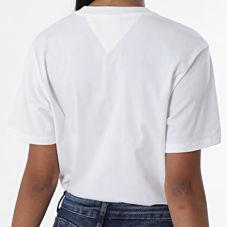 Tommy Jeans - Camiseta de mujer Classic Essential Logo 4366 Blanca
