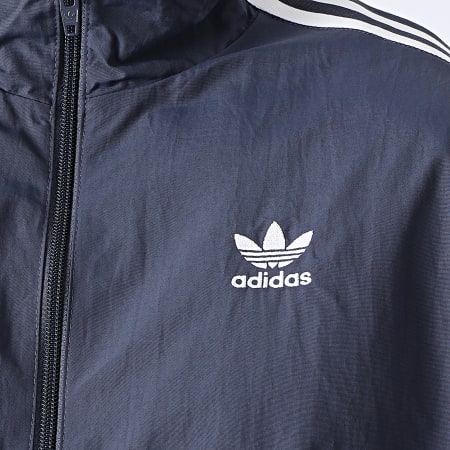 Adidas Originals - Veste Zippée A Bandes Lock Up HC2000 Bleu Marine