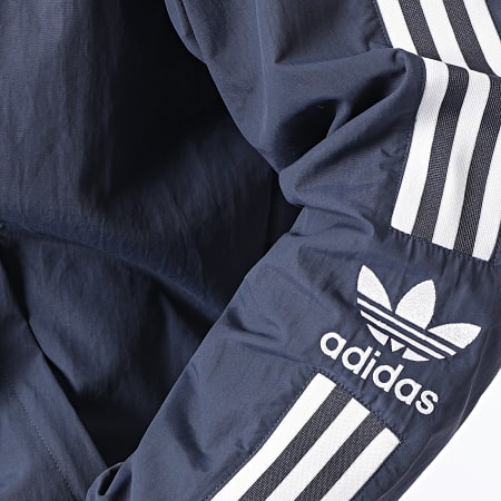 Adidas Originals - Giacca con zip a strisce blu scuro