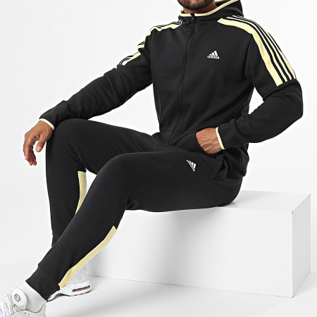 Adidas Sportswear - MTS HK4460 Tuta da ginnastica a righe nere