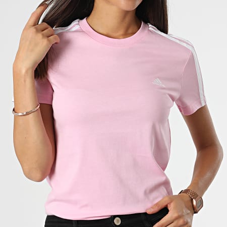 Adidas Performance - Camiseta 3 Rayas Mujer HL2043 Rosa