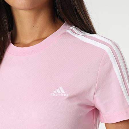 Adidas Sportswear - Maglietta donna a 3 strisce HL2043 Rosa