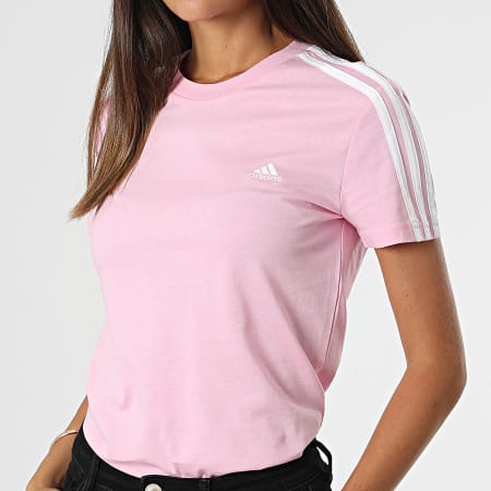 Adidas Performance - Camiseta 3 Rayas Mujer HL2043 Rosa