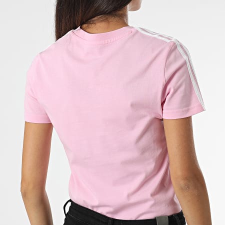 Adidas Sportswear - Tee Shirt Femme 3 Stripes HL2043 Rose