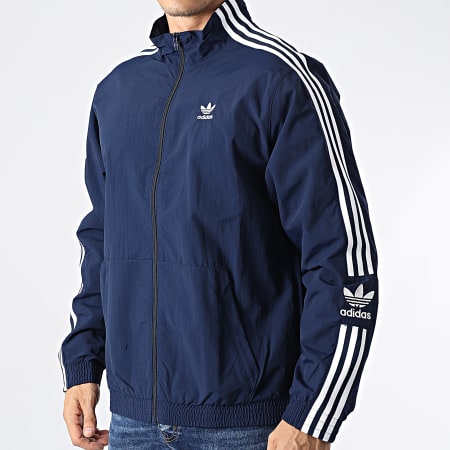 Adidas Originals - Lock Up HL2189 Giacca con zip a strisce blu scuro