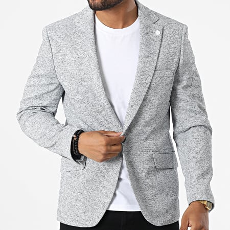 Armita - Veste Blazer CK-018 Bleu Marine Chiné