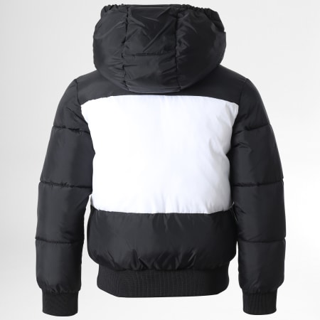 Doudoune Capuche Enfant Color Block 1332 Noir Blanc