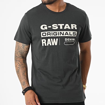 G-Star - Tee Shirt Originals Label D22204-336 Gris Anthracite