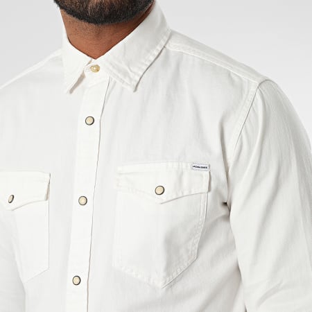 Jack And Jones - Chemise Jean A Manches Longues Sheridan Beige Clair