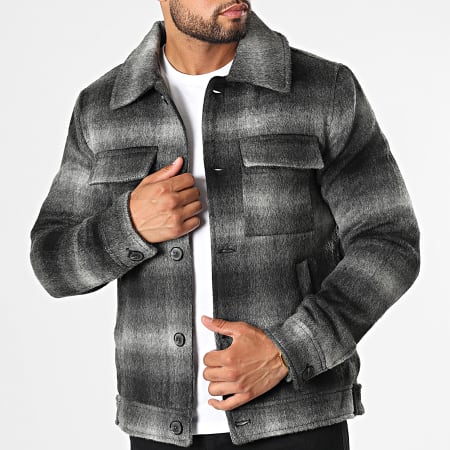 Kymaxx - Veste 5132 Noir Gris Chiné