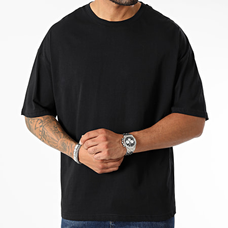 LBO - Lote de 2 camisetas oversize grandes 2681 Negro Gris Carbón