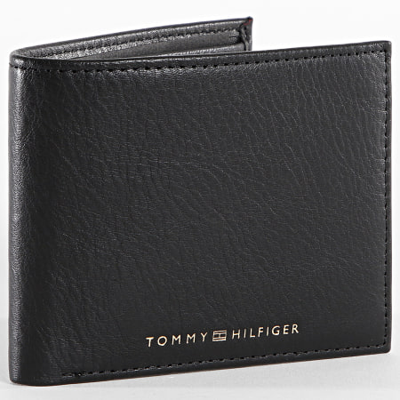 Tommy Hilfiger - Mini Billetero de Piel de Primera Calidad 0241 Negro