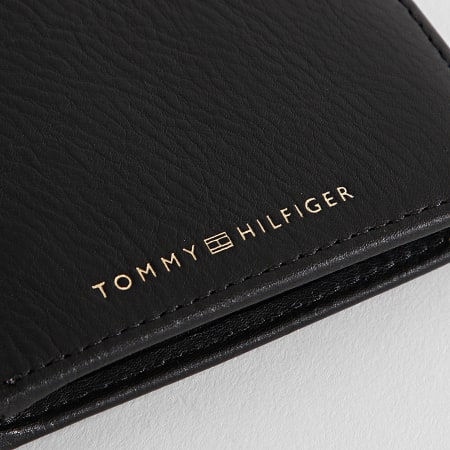 Tommy Hilfiger - Mini Billetero de Piel de Primera Calidad 0241 Negro