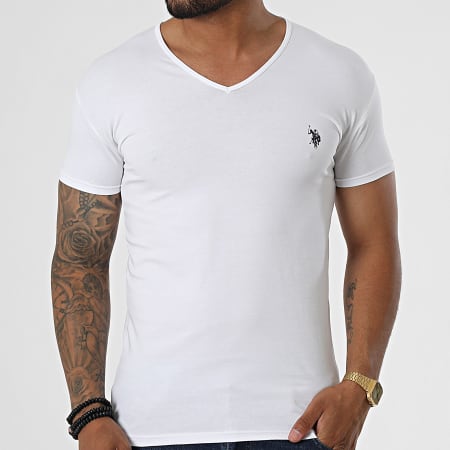 US Polo ASSN - Camiseta cuello pico 64566 Blanco