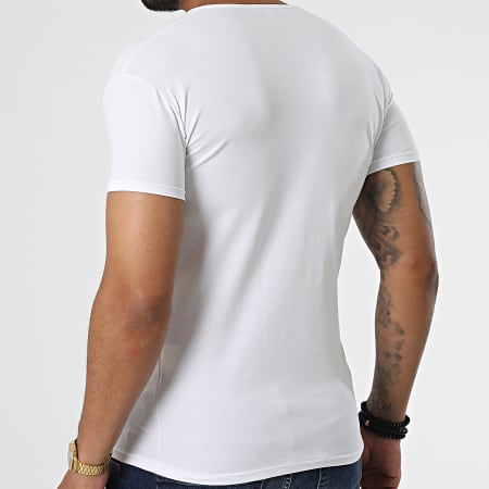 US Polo ASSN - Tee Shirt Col V 64566 Blanc