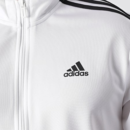 Adidas Sportswear - Veste Zippée A Bandes 3 Stripes H46102 Blanc