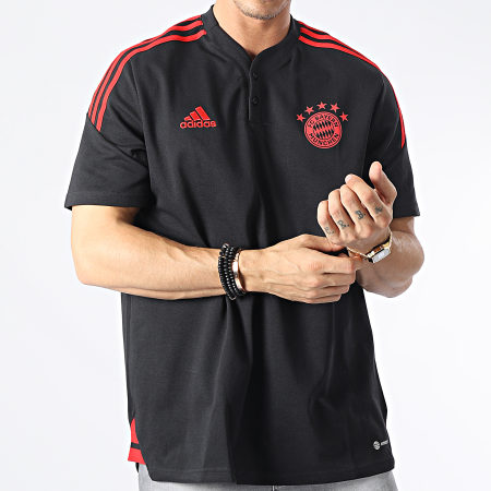 Adidas Sportswear - Polo Manches Courtes A Bandes FC Bayern HI3467 Noir