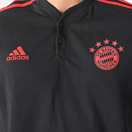 Adidas Performance - FC Bayern Polo de manga corta a rayas HI3467 Negro