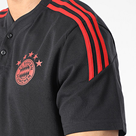 Adidas Sportswear - Polo a maniche corte a righe nere FC Bayern HI3467