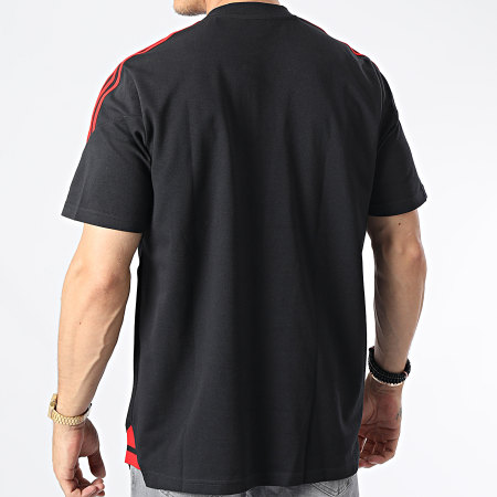 Adidas Sportswear - Polo a maniche corte a righe nere FC Bayern HI3467