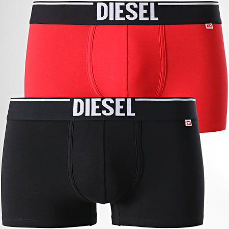 Diesel - Lote de 2 bóxers Damien 00SMKX Negro Rojo
