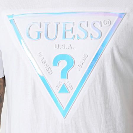 Guess - Camiseta M2BI0B Blanca Iridiscente