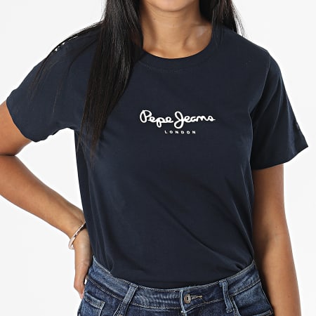 Pepe Jeans - Tee Shirt Femme Camila Bleu Marine