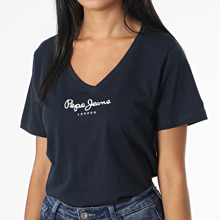 Pepe Jeans - Tee Shirt Femme Camila Bleu Marine