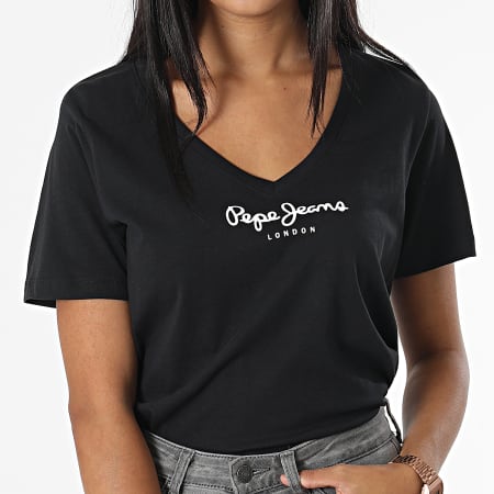 Pepe Jeans - Camila Camiseta Mujer Negro