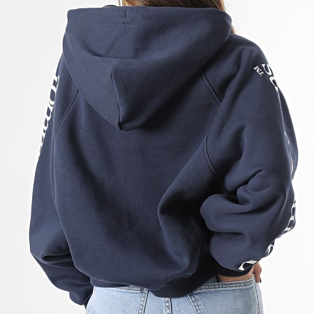 Tommy Hilfiger - Sudadera con capucha Mujer Relaxed Lower 4340 Crop Navy