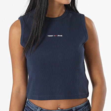 Tommy Jeans - Camiseta de tirantes para mujer 3702 Azul marino
