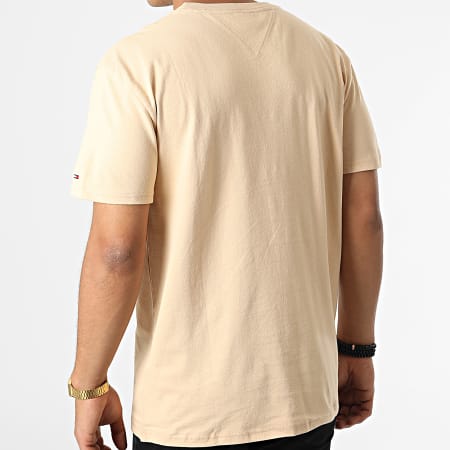 Tommy Jeans - Tee Shirt Tommy Signature 2419 Beige